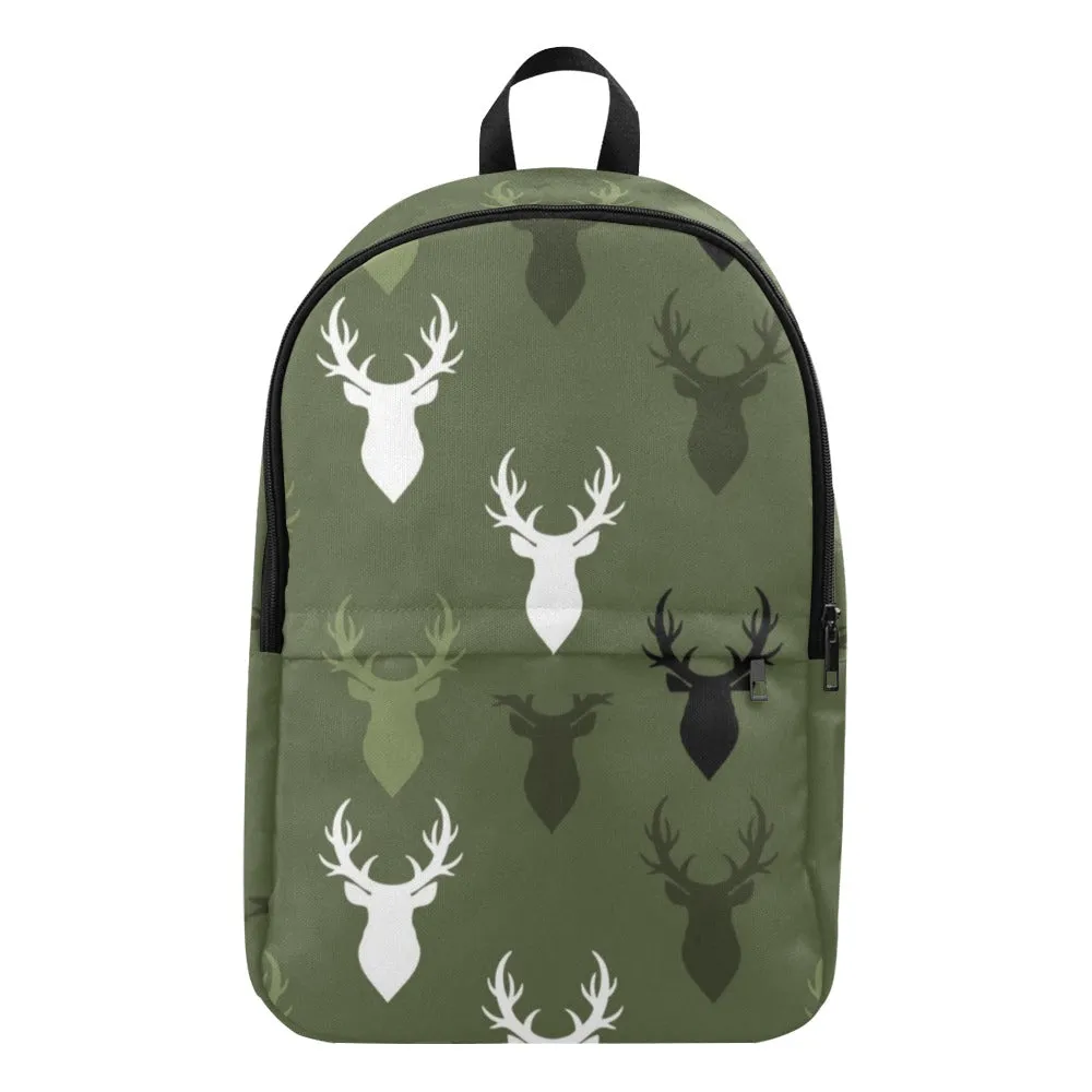 Buck Print Fabric Backpack - Durable, Lightweight & Stylish for Him