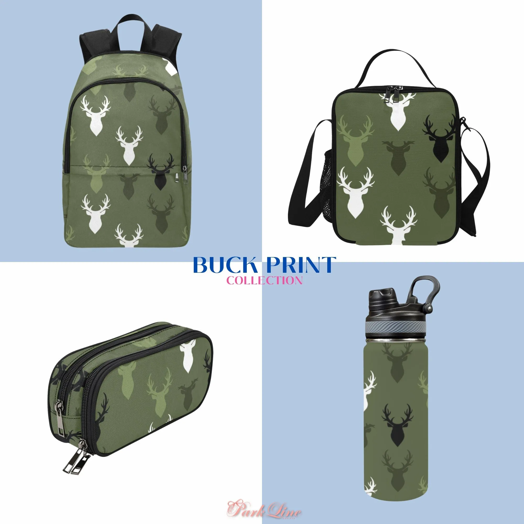 Buck Print Fabric Backpack - Durable, Lightweight & Stylish for Him