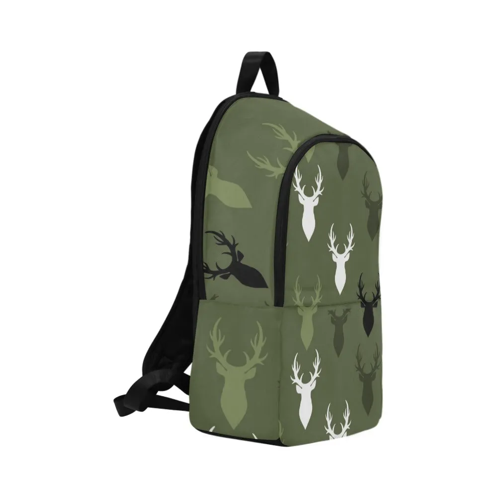 Buck Print Fabric Backpack - Durable, Lightweight & Stylish for Him