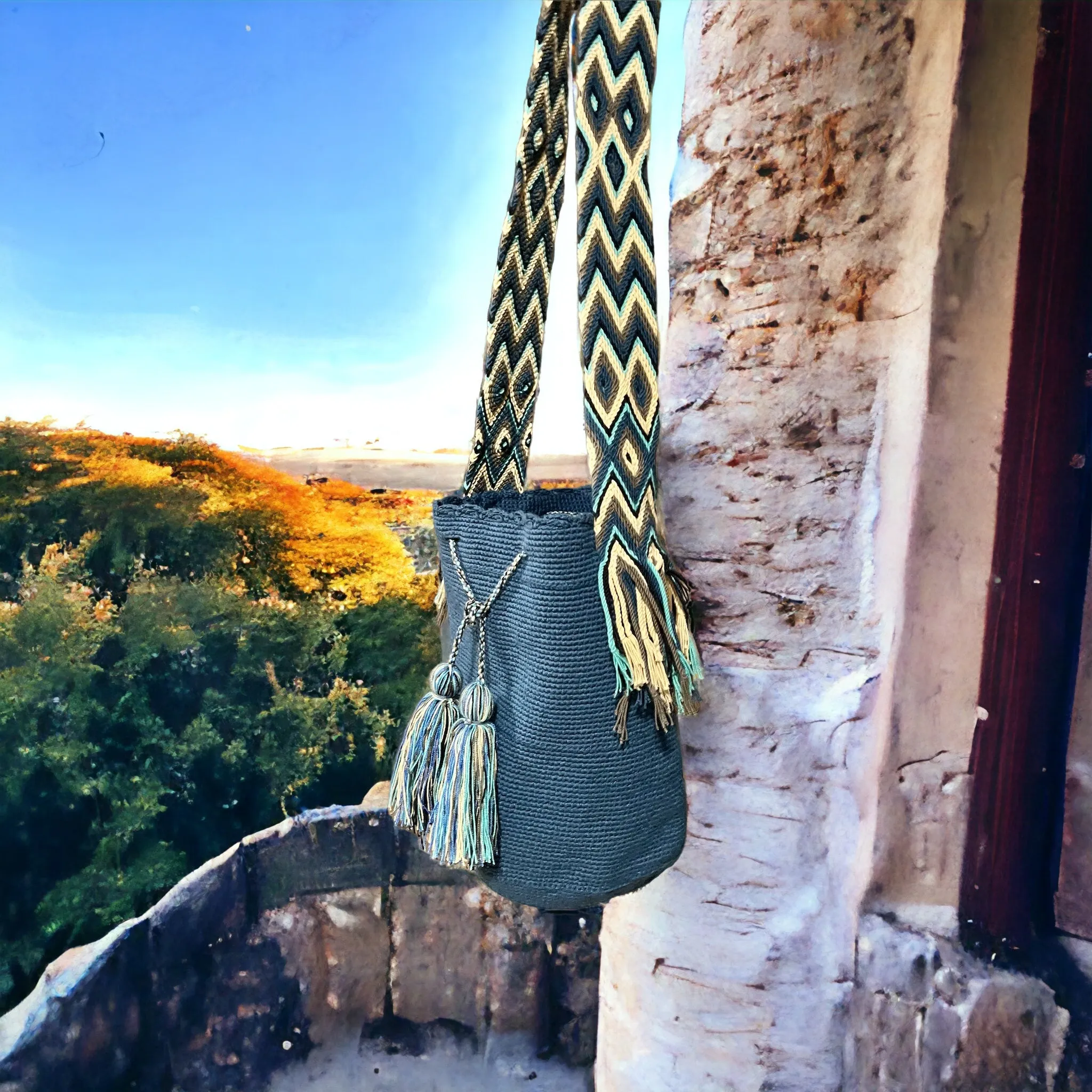 Bucket Cotton Shoulder Bag