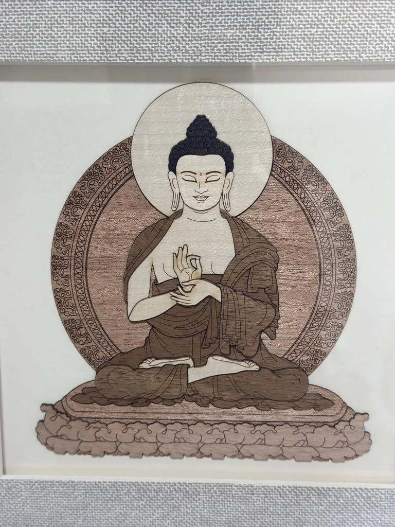 Buddha 3D Art Wooden Frame Unique Craftsmanship Corporate Gifts Tamrapatra