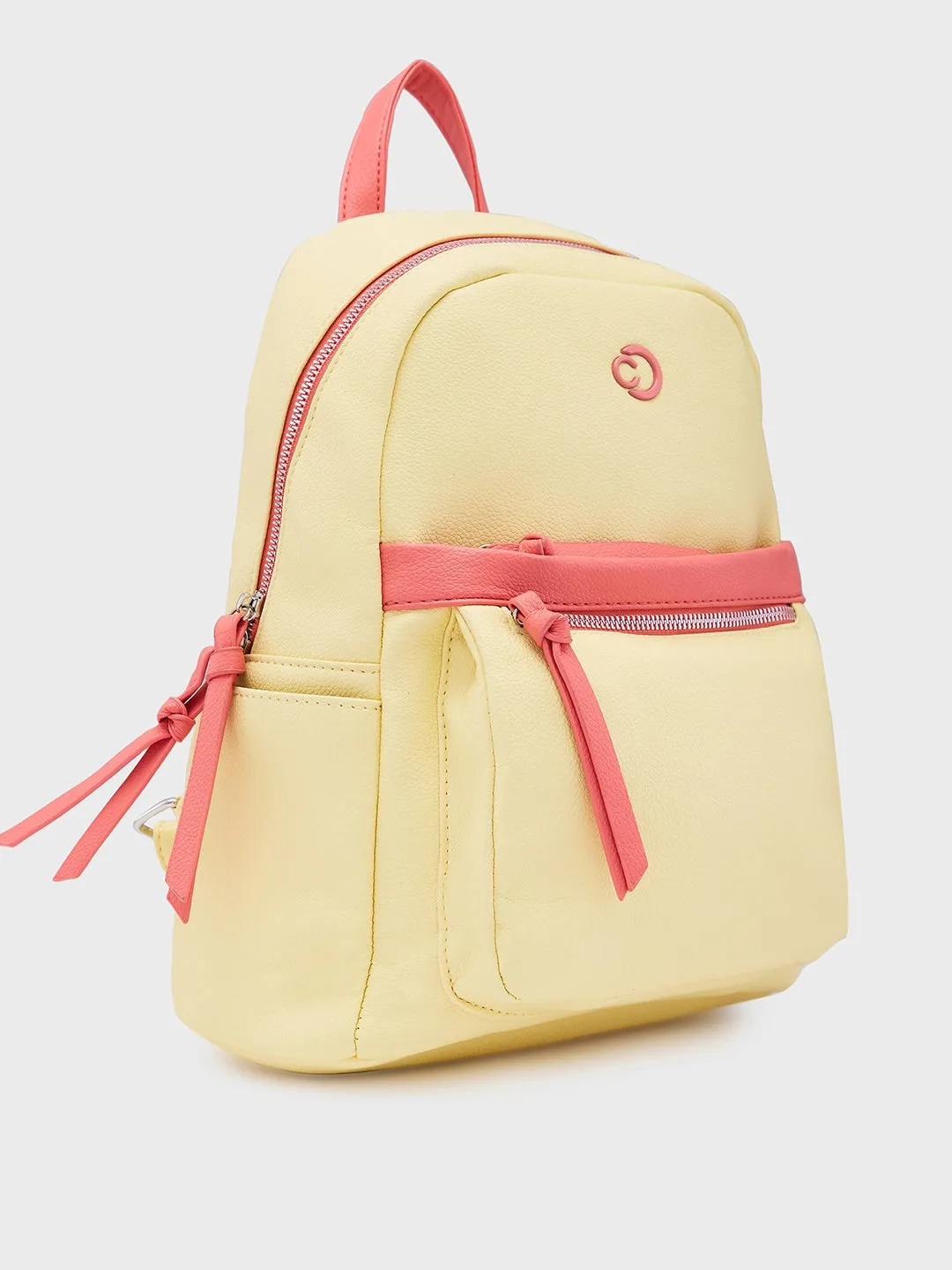 Caprese Sia Fashion Backpack Medium Light Yellow