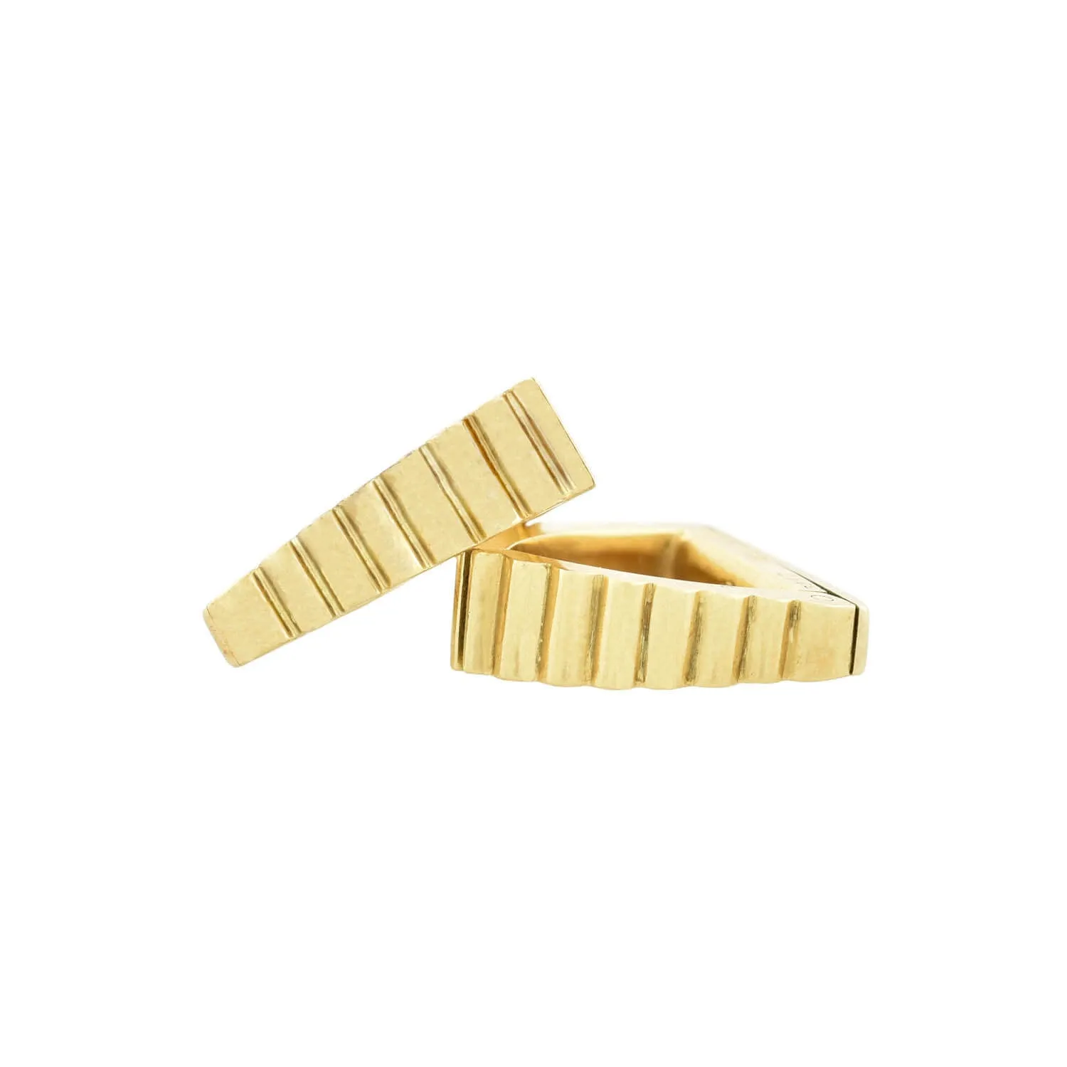 CARTIER Estate 18kt Fluted Stirrup Cufflinks