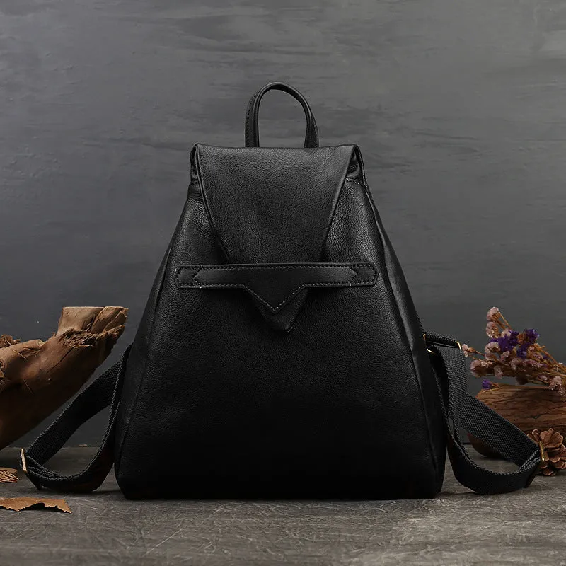 Casual Cowhide Leather Women Backpack for Traveling