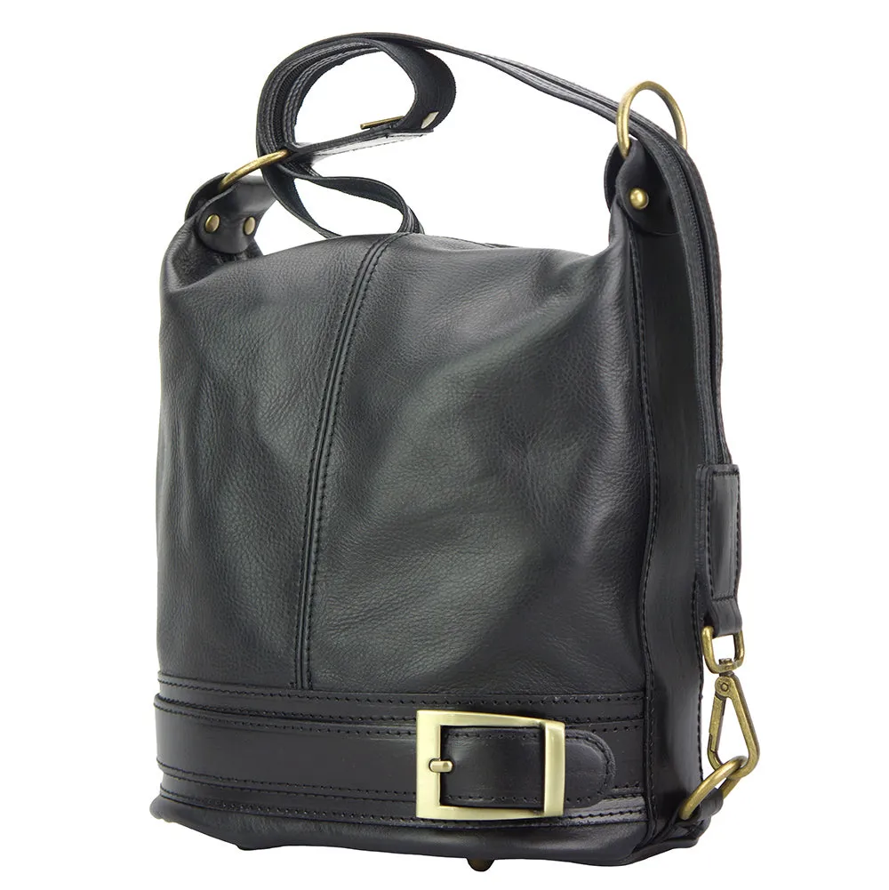 Caterina leather bucket bag