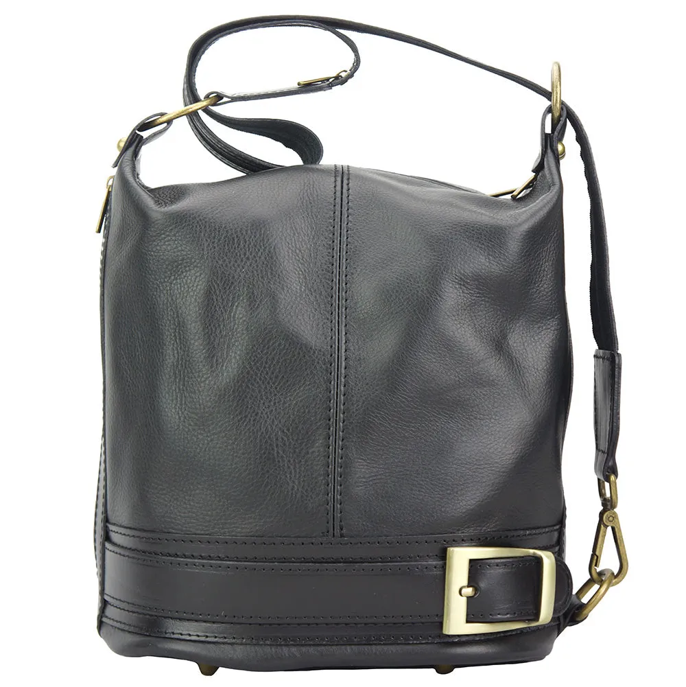 Caterina leather bucket bag