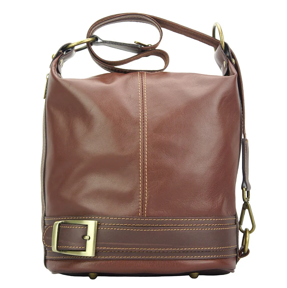 Caterina leather bucket bag