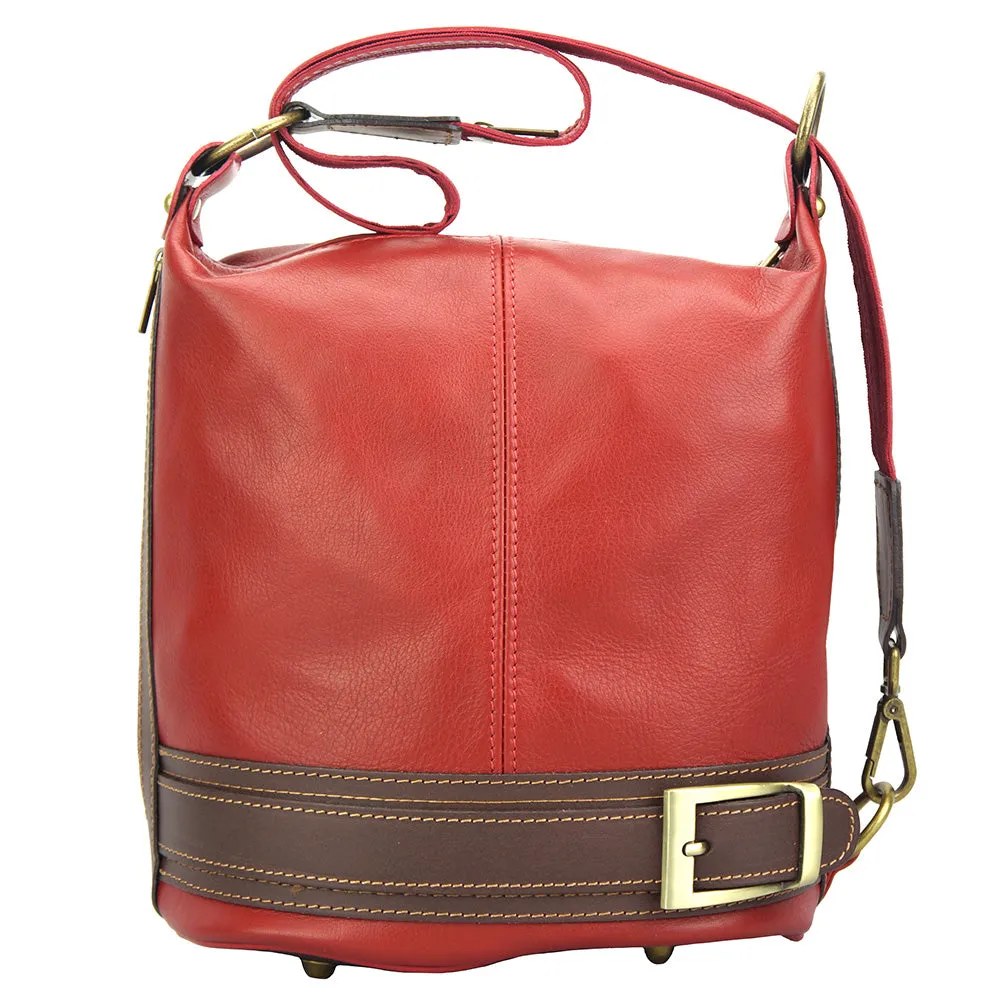 Caterina leather bucket bag