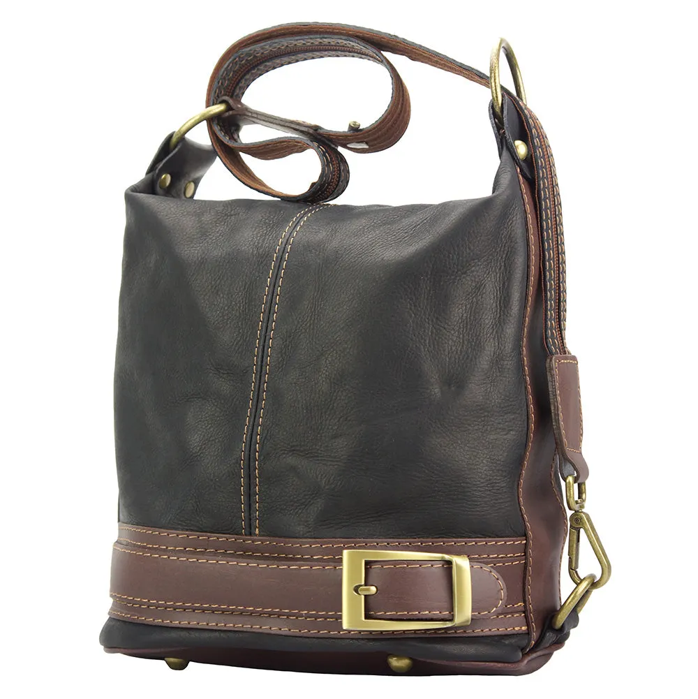 Caterina leather bucket bag