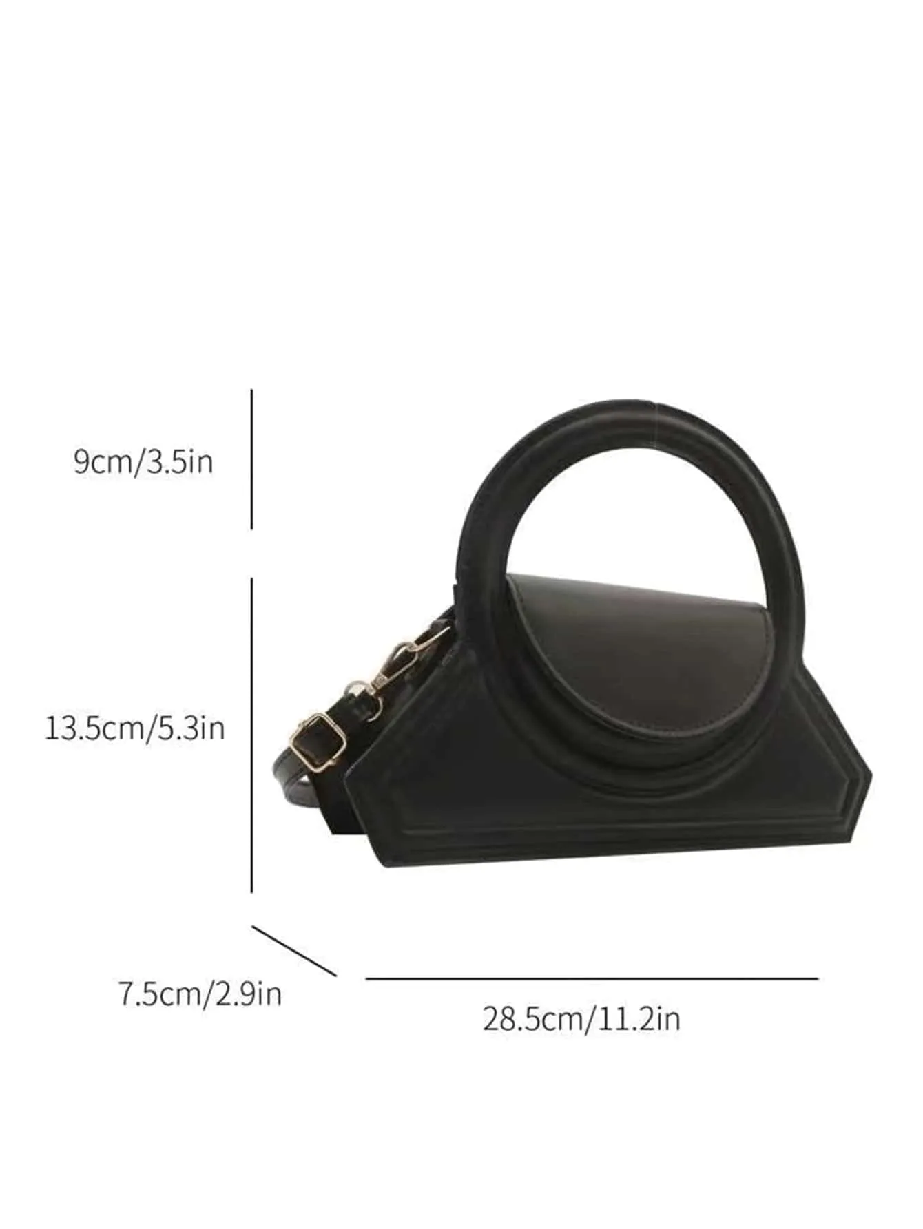 Circular Top Handle Minimalist Crossbody Bag