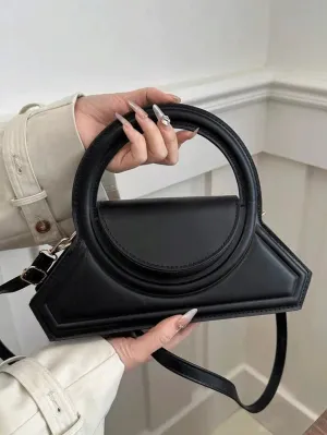 Circular Top Handle Minimalist Crossbody Bag