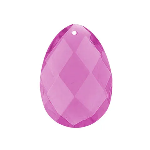 Classic Almond Crystal 4 inches Pink Prism with One Hole on Top