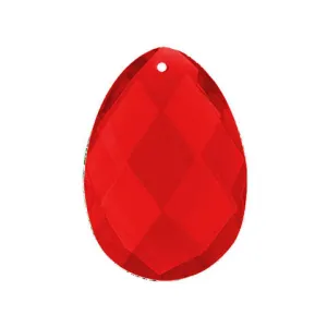 Classic Almond Crystal 4 inches Red Prism with One Hole on Top