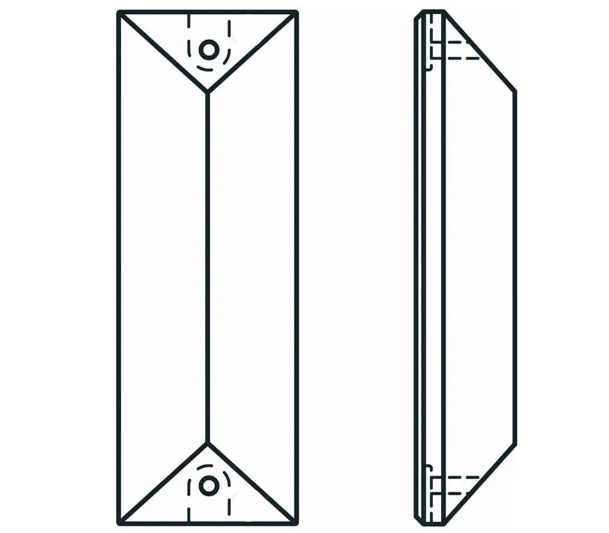 Classic Drop Crystal 3 inches Clear Prism with Two Holes