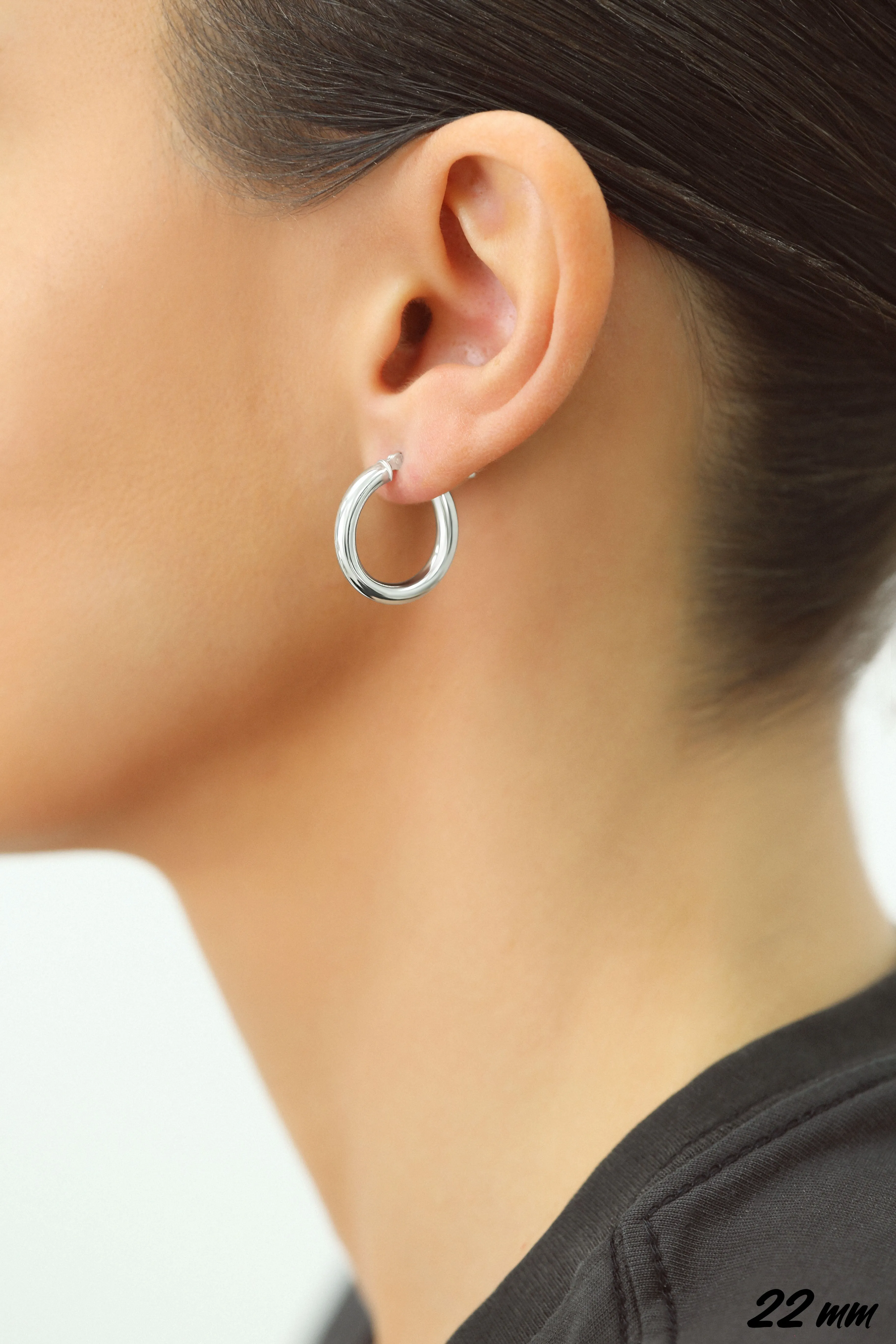 Classic Hoop Earrings, All Sizes in Sterling Silver