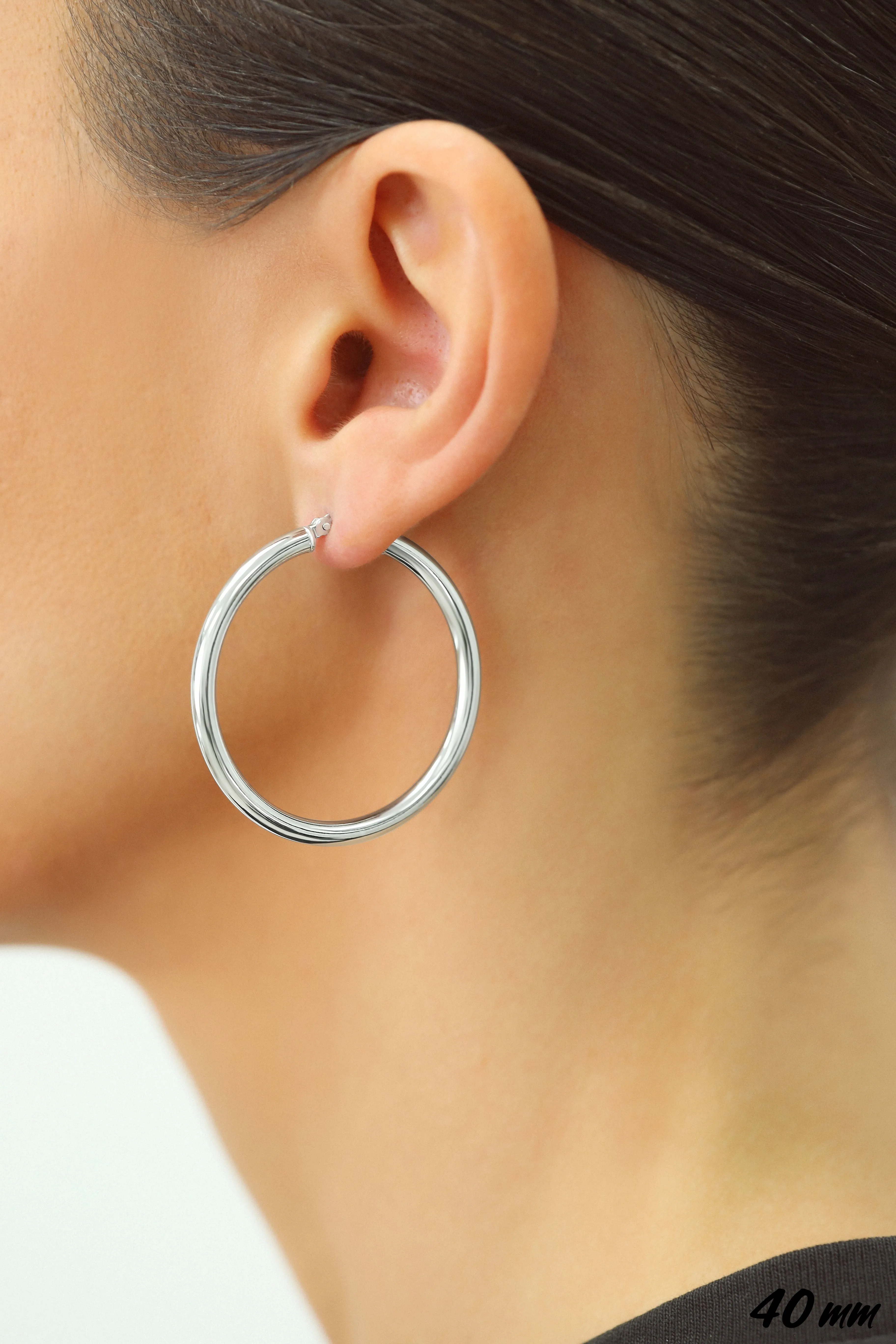 Classic Hoop Earrings, All Sizes in Sterling Silver