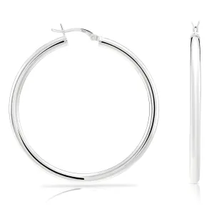 Classic Hoop Earrings, All Sizes in Sterling Silver