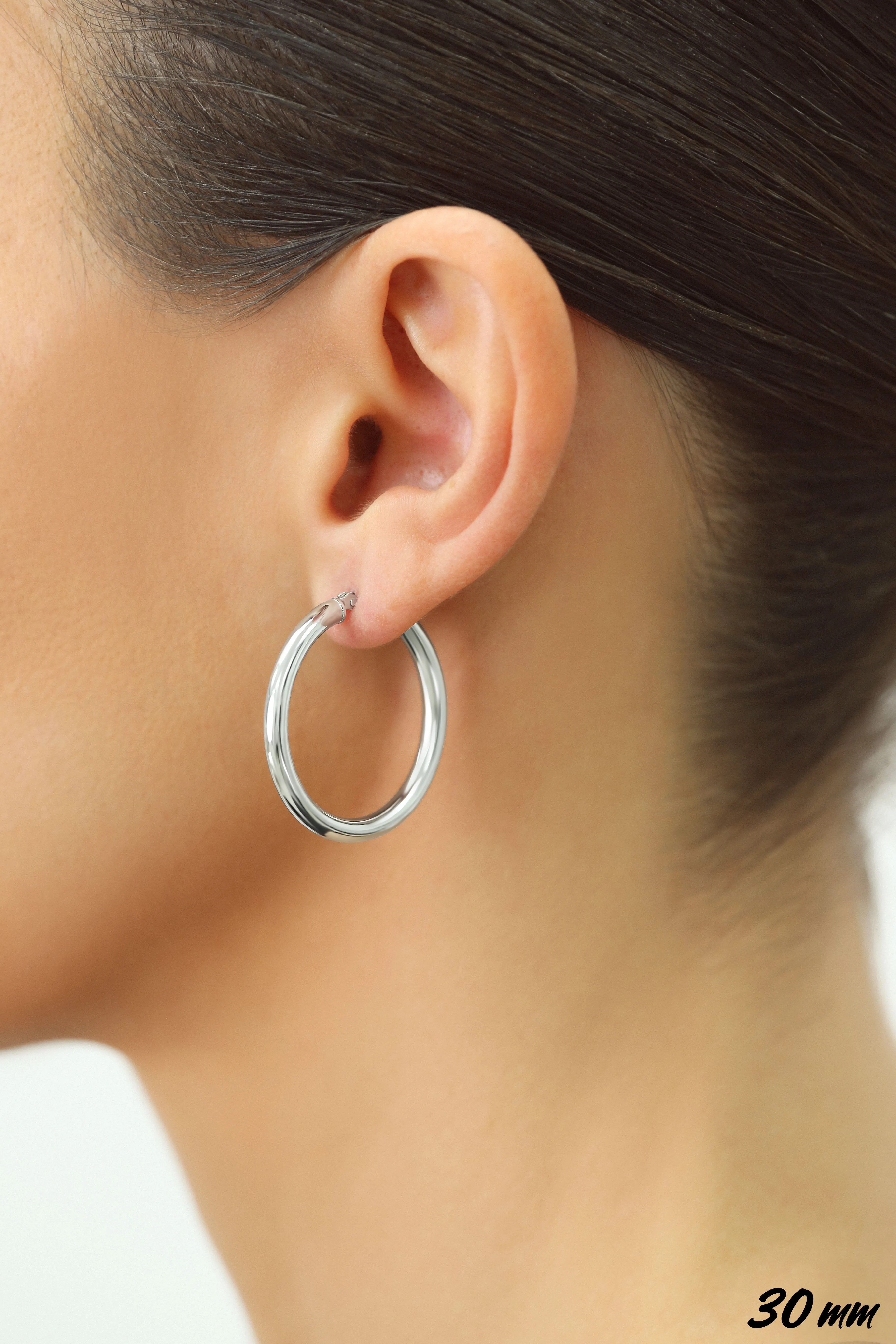 Classic Hoop Earrings, All Sizes in Sterling Silver