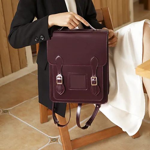 Classic Women Vertical Satchel Backpack Bag