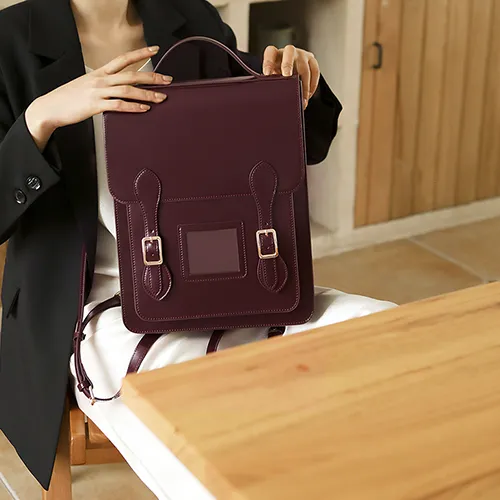 Classic Women Vertical Satchel Backpack Bag