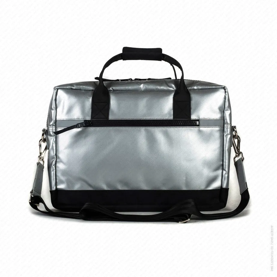 Co-founder's Bag in Silver & Grey [15" laptop bag]