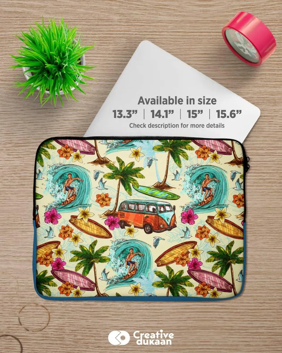 Coastal View quirky laptop sleeve bag