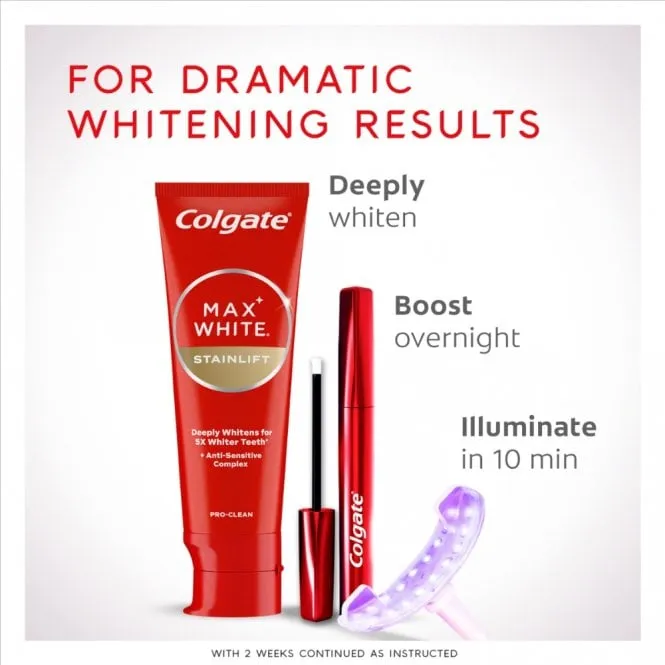 Colgate Max White Stainlift Pro Clean Toothpaste Duo 2 x 75ml