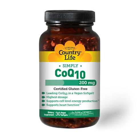 Country Life Vegan CoQ10 200 mg 60 Vegan Softgels