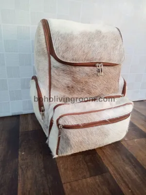 Cowhide Backpack Light Tan Brown