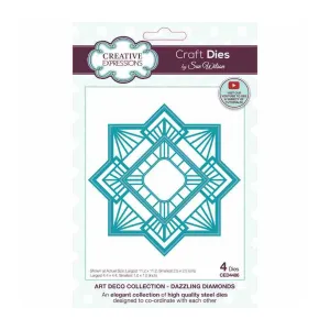 Creative Expressions Craft Dies By Sue Wilson - Art Deco Collection - Dazzling Diamonds