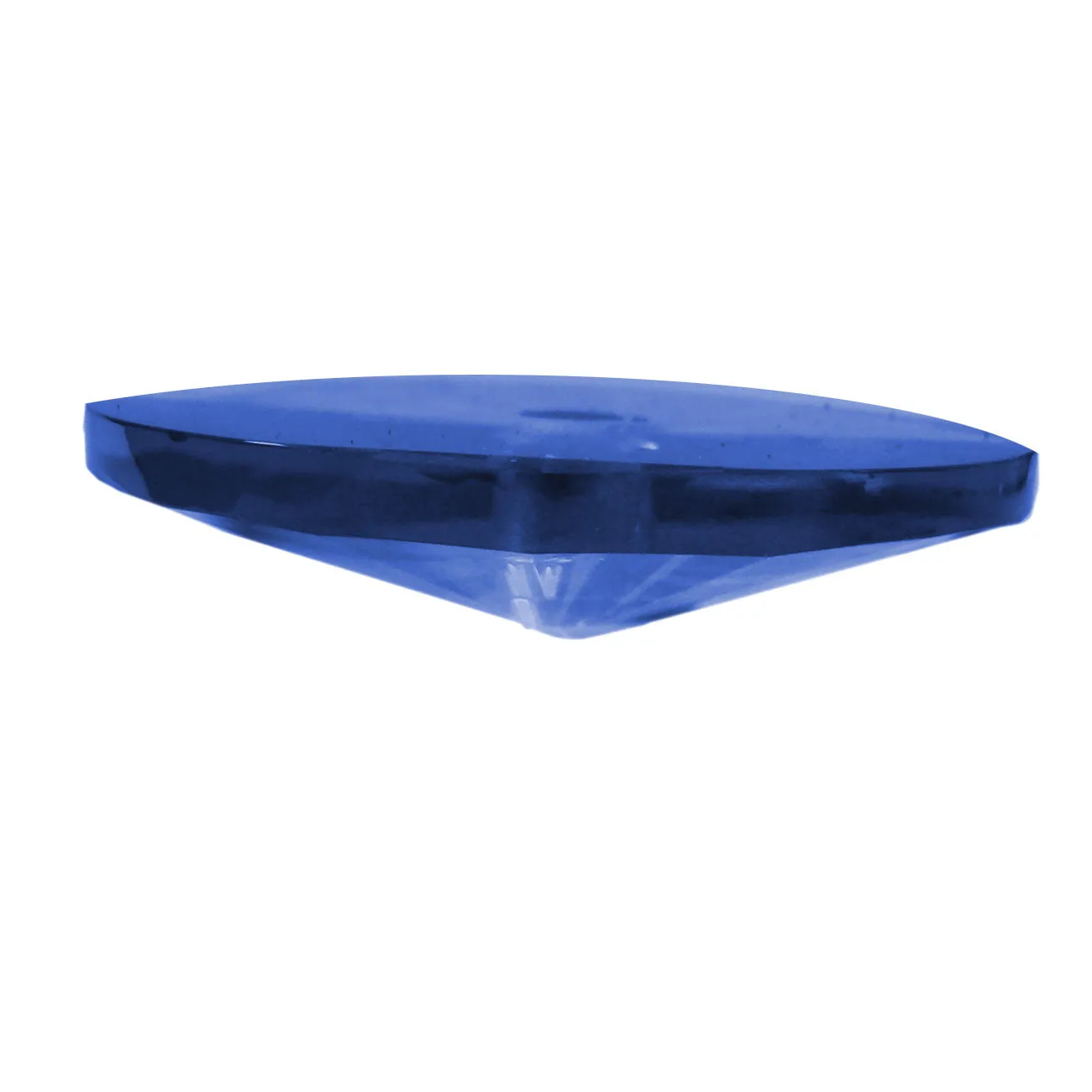 Crystal Bobeche 4 inch Sapphire with 10mm Center Hole