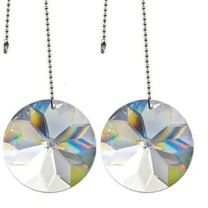 Crystal Fan Pulley 40mm Clear Sun Shine Round Prism Magnificent Brand