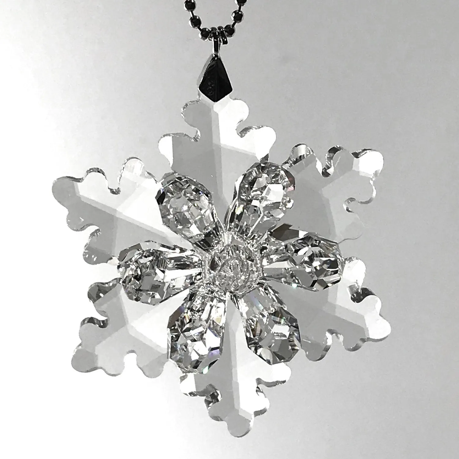 Crystal Ornament Clear Snowflake Prism Colorful Magnificent Crystals 3-inch