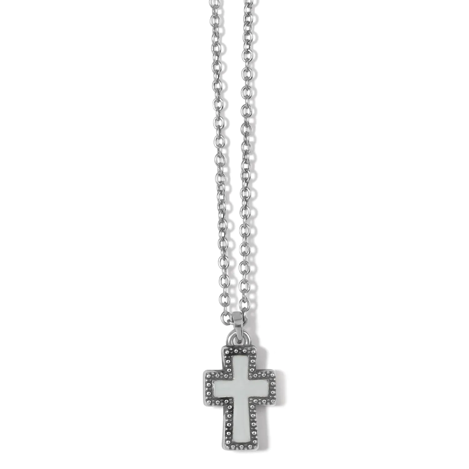 Dazzling Cross White Necklace