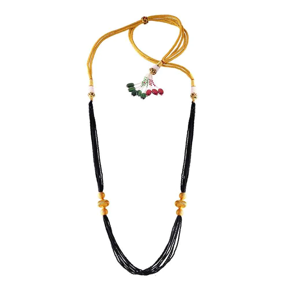 Dazzling Thusi Gold Mangalsutra Necklace