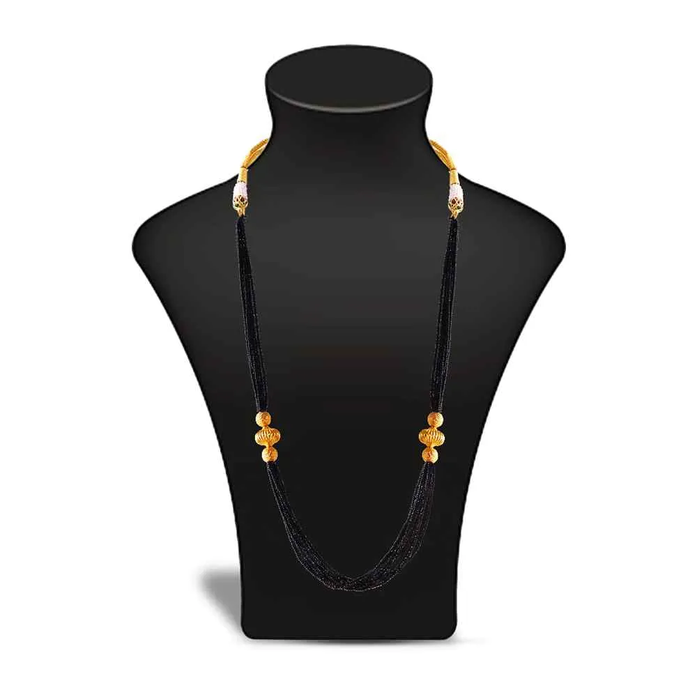 Dazzling Thusi Gold Mangalsutra Necklace