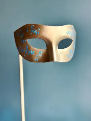 Dazzling Turquoise & Gold Mask