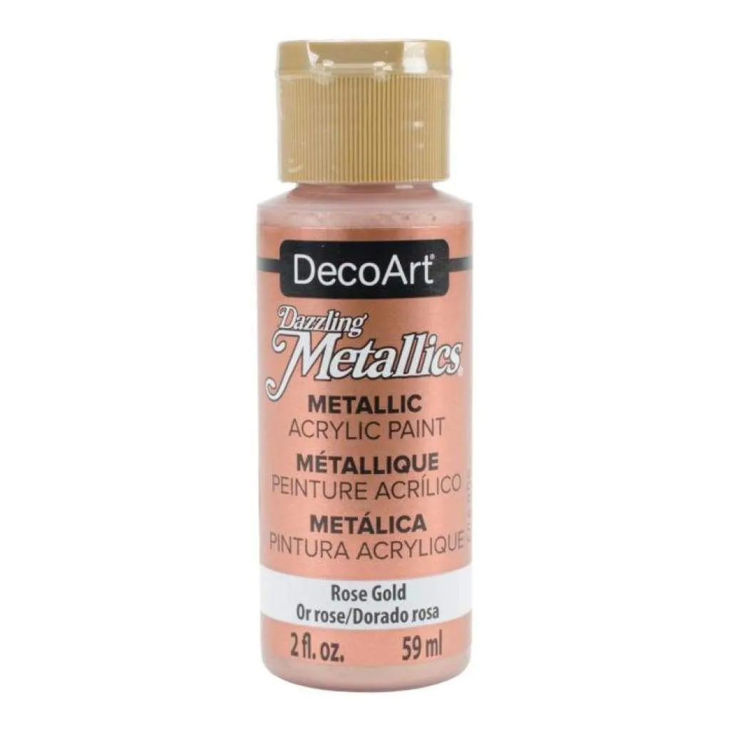 Deco Art - Dazzling Metallics Acrylic Paint 2oz - Rose Gold