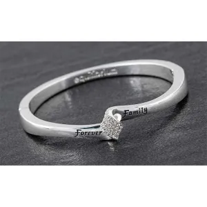 Diamond Twist Silver Plated Bangle Family