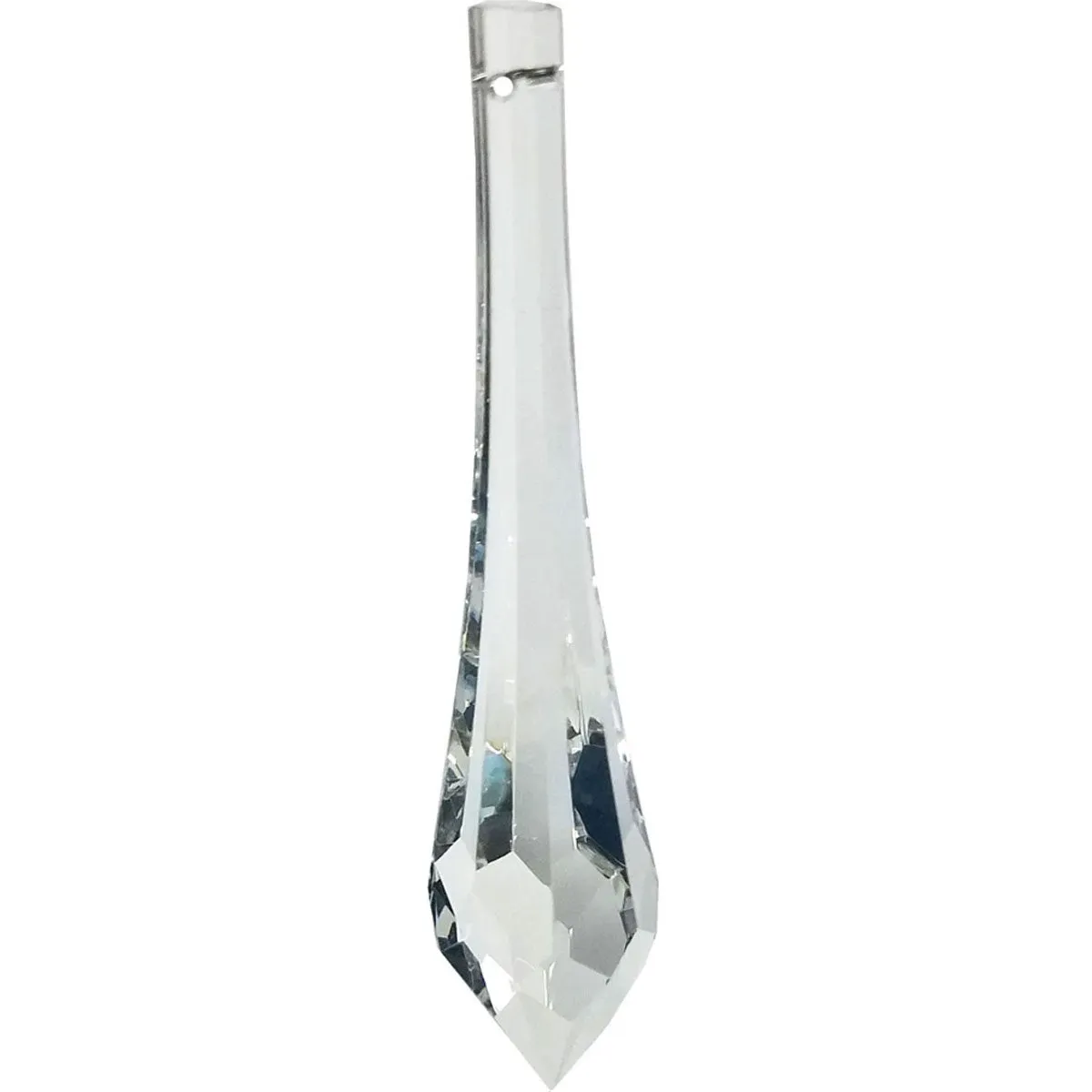 Drop Crystal 4 inches Clear Prism with One Hole on Top