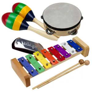 Drumfire Hand Percussion Pack with Wooden Crate (4-Piece)