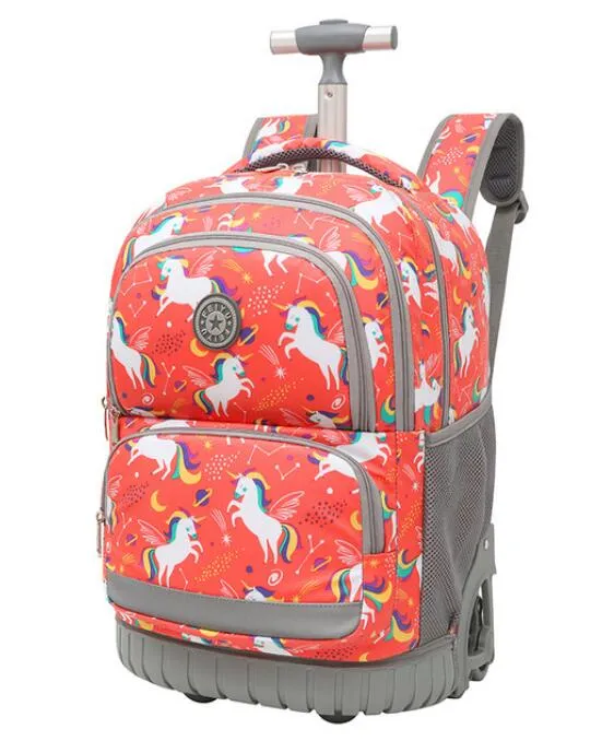 Durable Kids/Teen School Rolling Backpacks Travel Trolley Bag