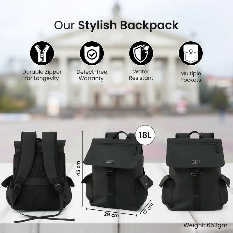 Durable Travel Backpack - Multiple Use | 18 L | Black