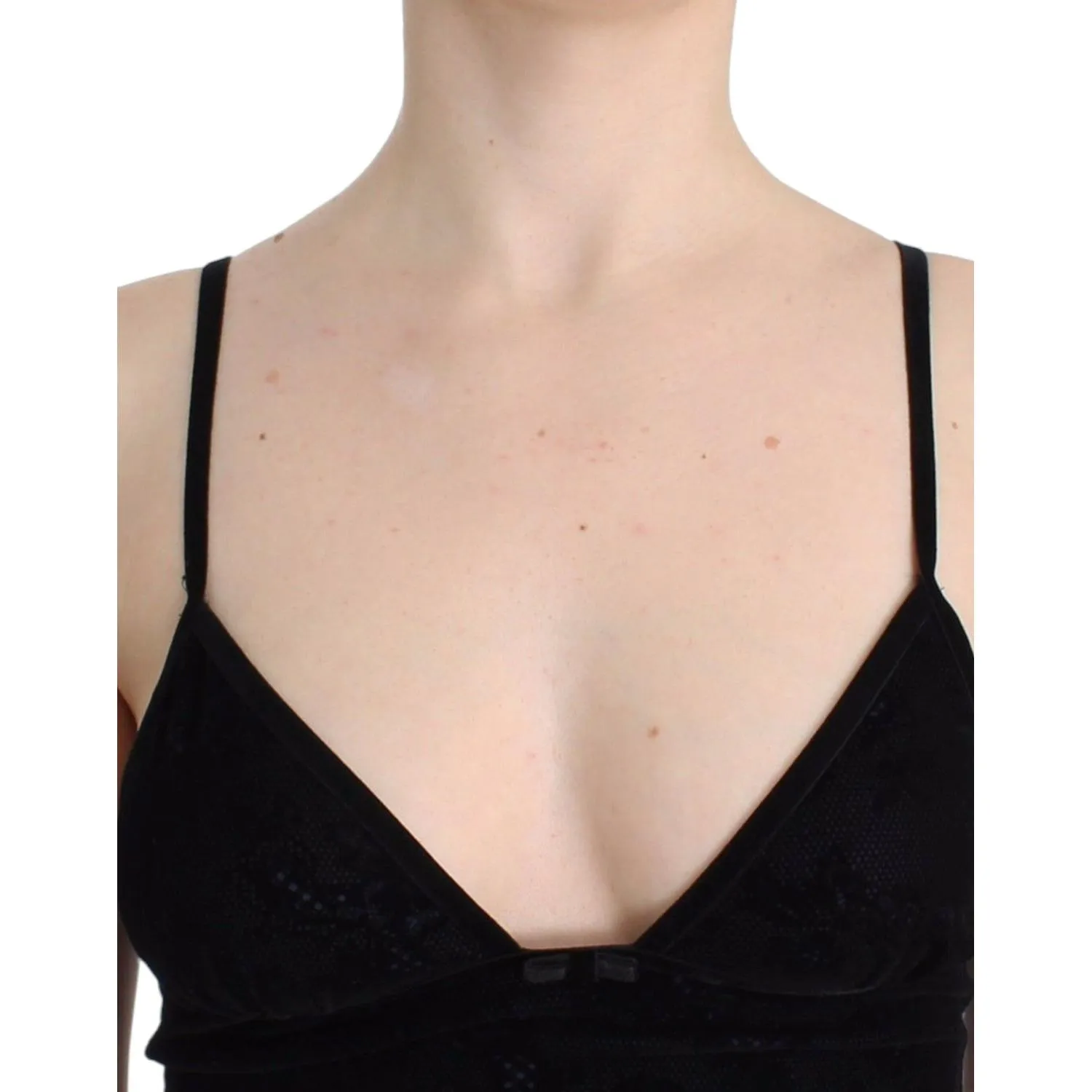 Ermanno Scervino Elegant Black Cami Lingerie Top