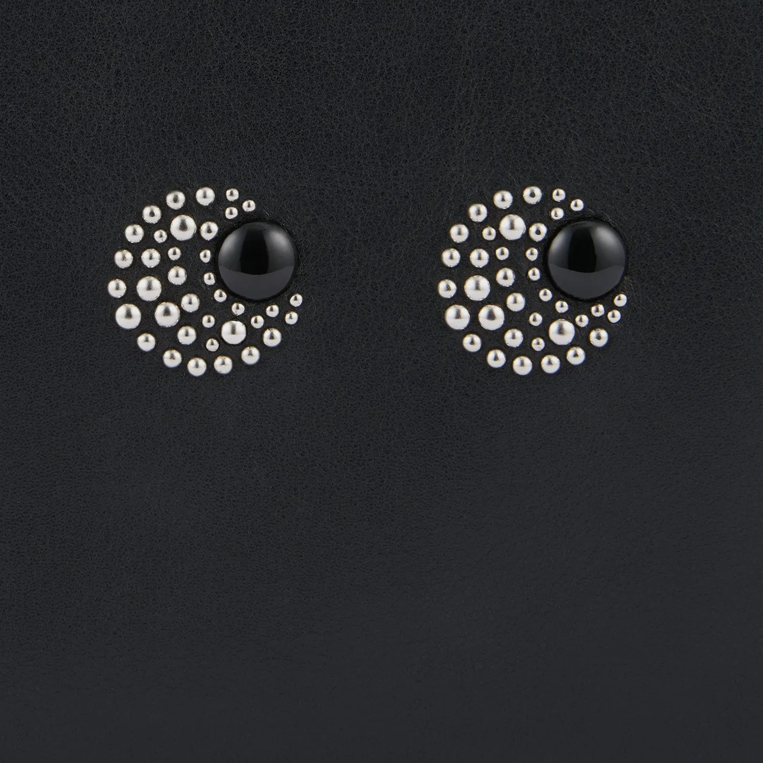 Eyes Studded Zip Loose Pocket