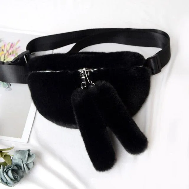 Faux Rabbit Fur Kawaii Fanny Pack