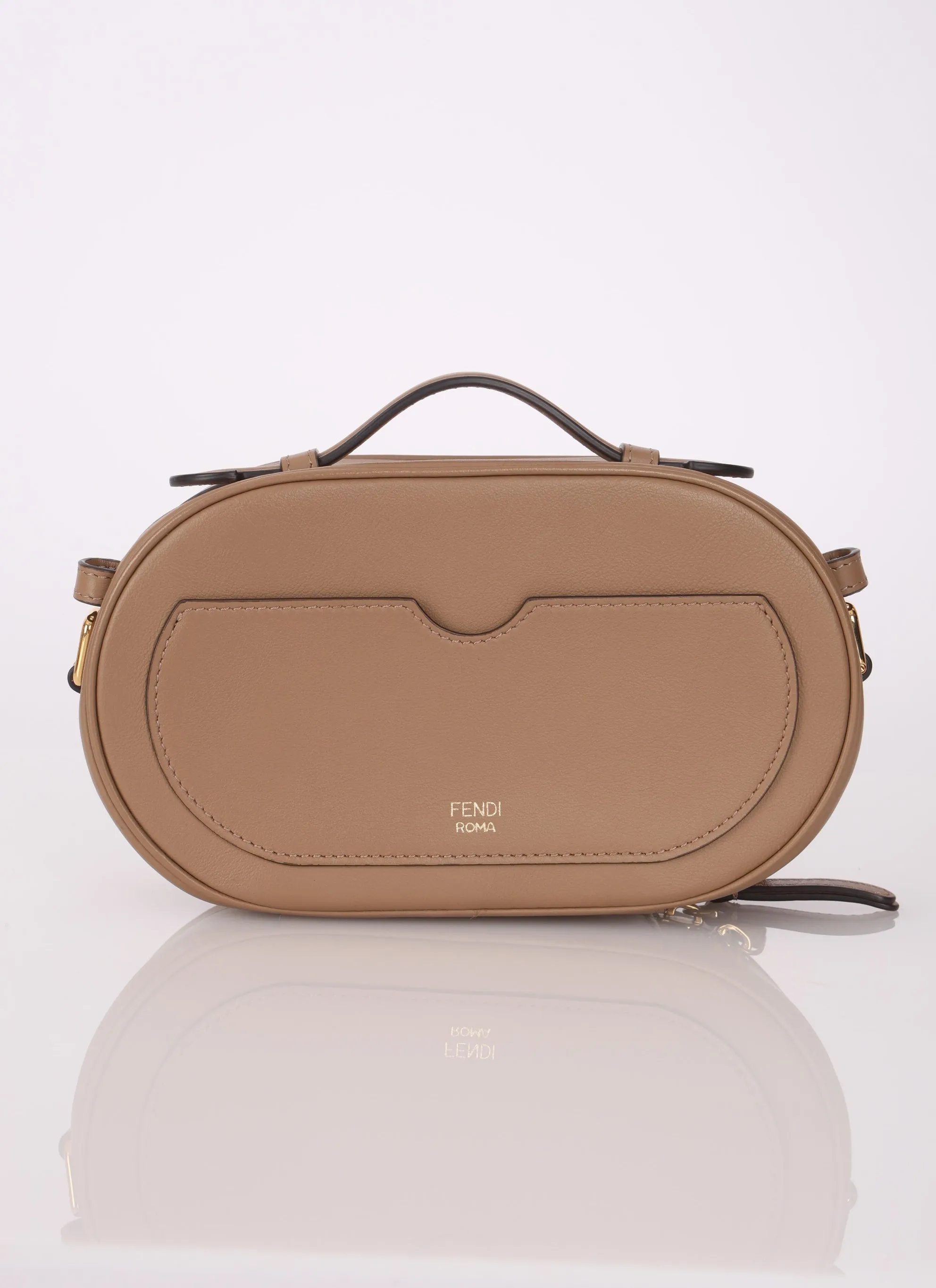 Fendi Suede O'Lock Top Handle Crossbody