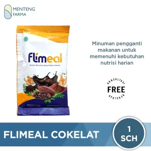 Flimeal Coklat Vegan Sachet 50 Gr - Minuman Sereal Bernutrisi