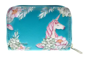 Floral Unicorn Change Purse