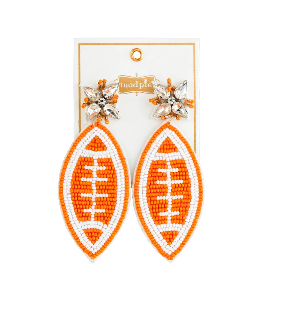 FOOTBALL GAMEDAY EARRINGS - BY MUD PIE